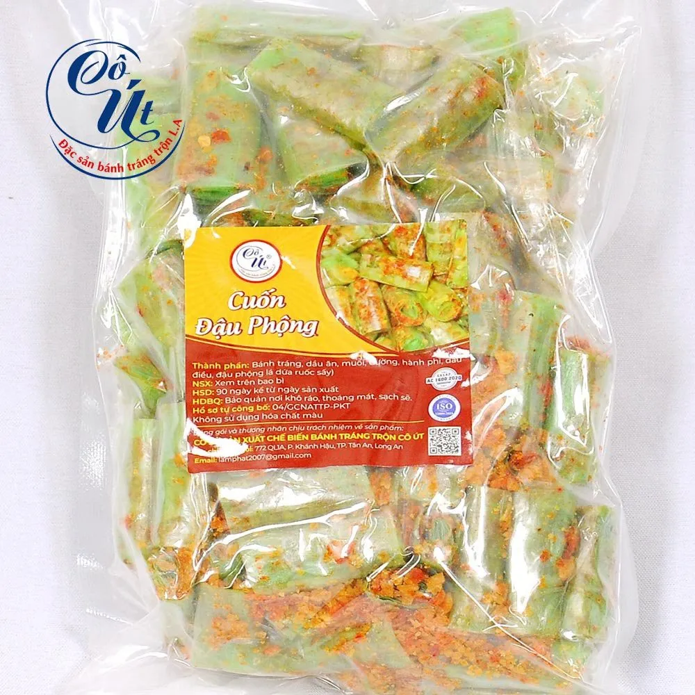 Bánh Tráng Cuộn Xanh Tôm Hành