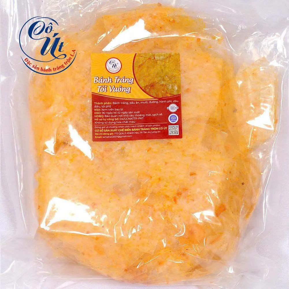 Bánh Tráng Trộn Vuông Bơ Tỏi