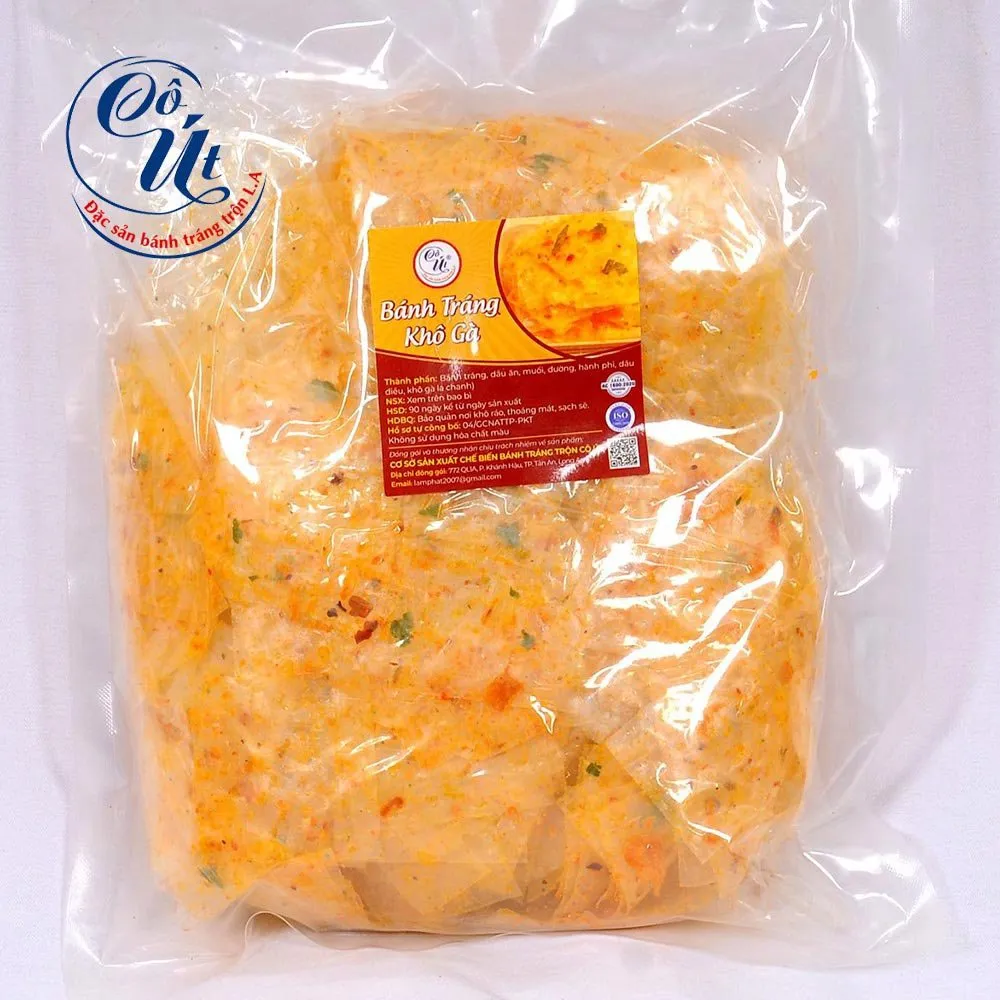 Bánh Tráng Trộn Vuông Gà Lá Chanh