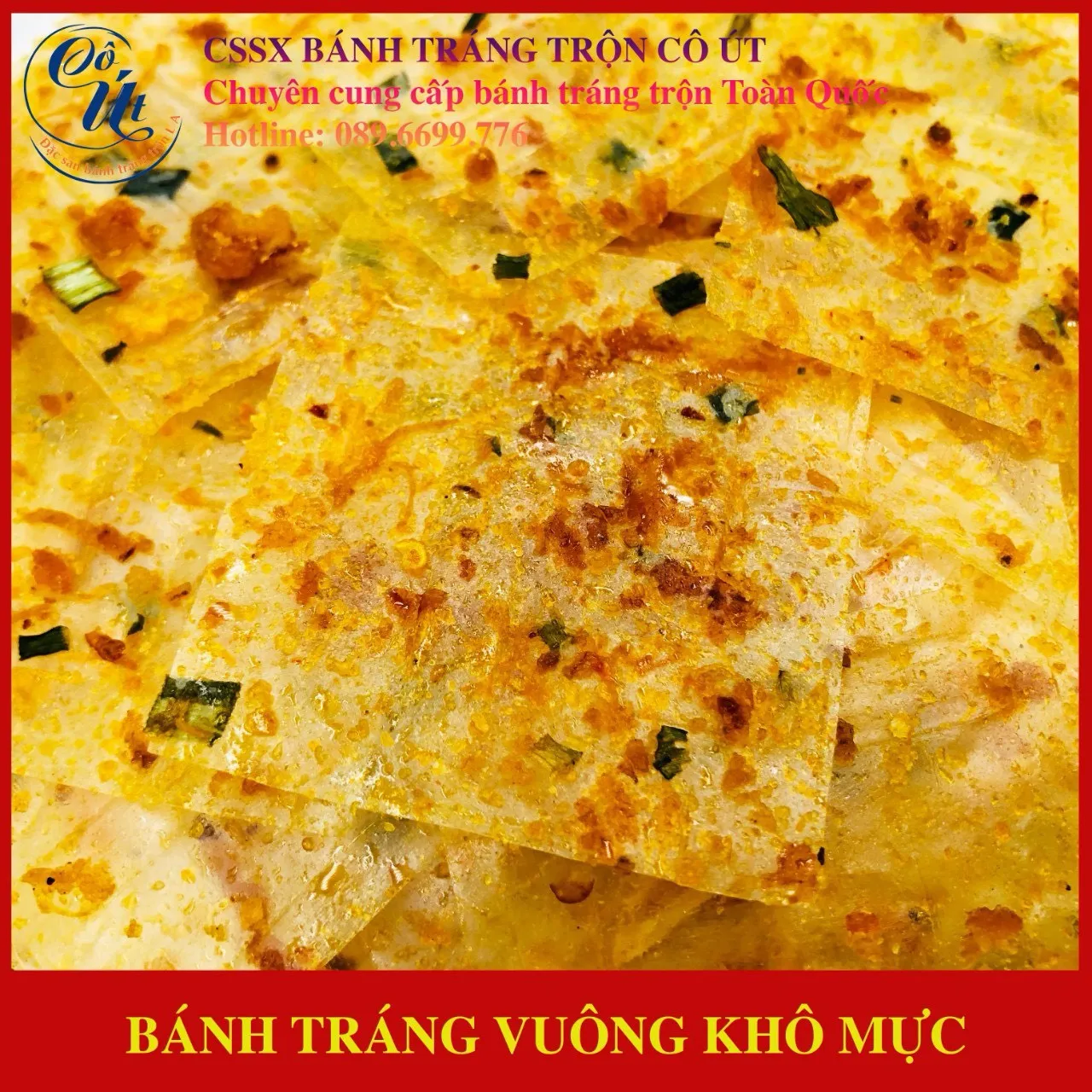 Bánh Tráng Trộn Vuông Mực Cay Cô Út – Đậm Vị Biển