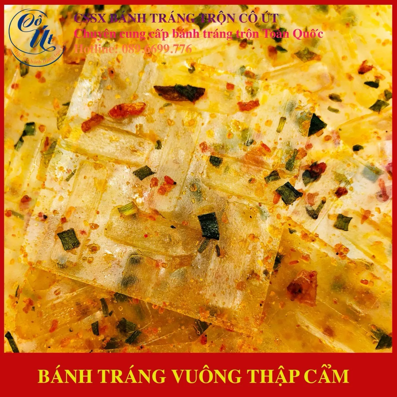 Bánh Tráng Trộn Vuông Tôm Hành Lá Cô Út – Thơm Nức, Đậm Vị