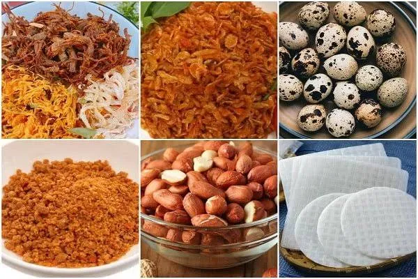 Nguyên Liệu Bánh Tráng Trộn
